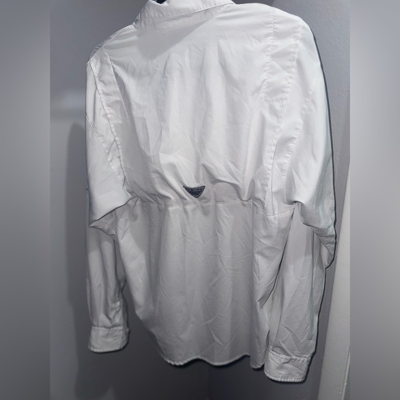 Men’s Columbia White PFG Long Sleeve Shirt - Picture 2 of 5